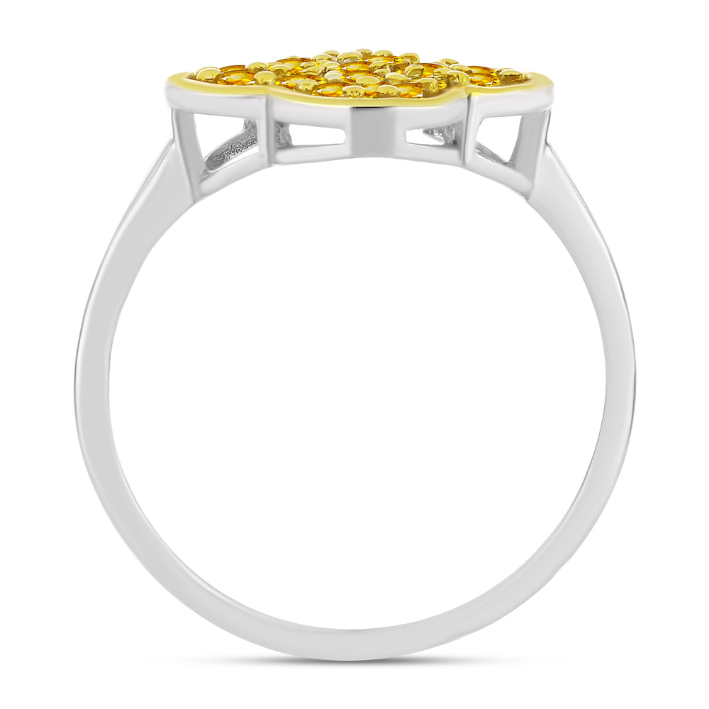 Strieborný Prsteň s Uralským Citrínom 2 