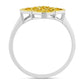 Strieborný Prsteň s Uralským Citrínom