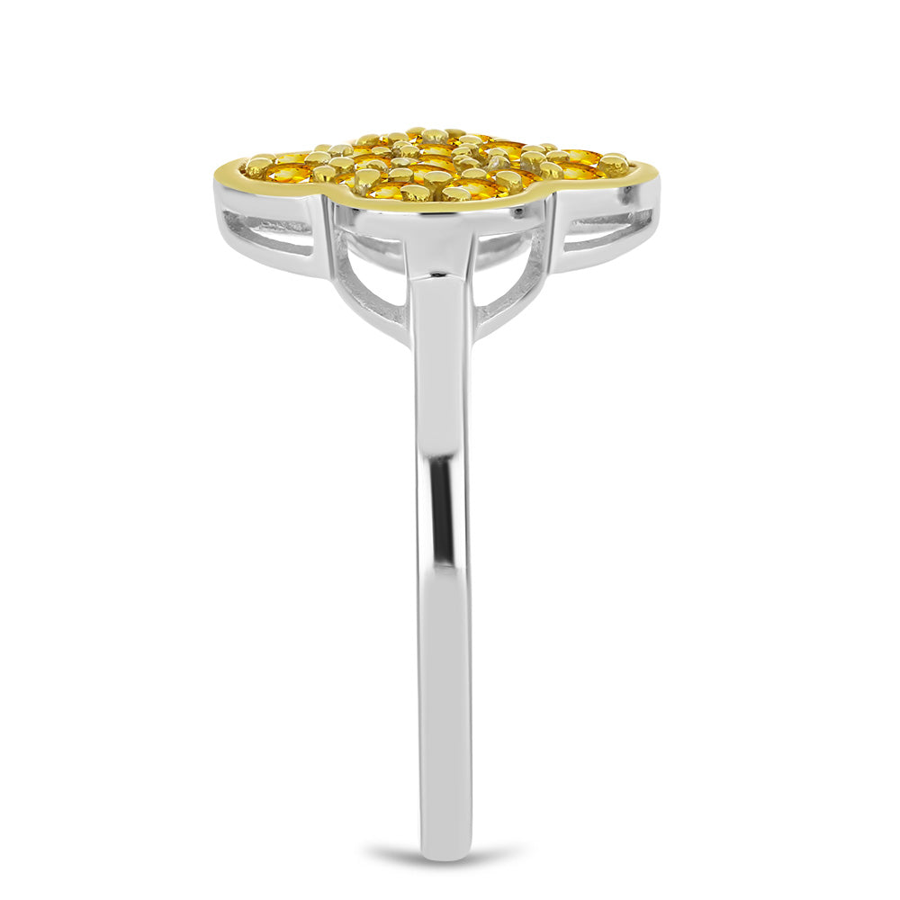 Strieborný Prsteň s Uralským Citrínom 4 