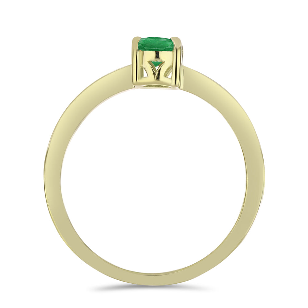 Pozlátený Strieborný Prsteň s so Zambijským Smaragdom