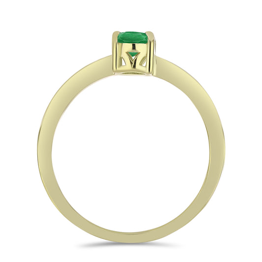 Pozlátený Strieborný Prsteň s so Zambijským Smaragdom