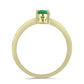 Pozlátený Strieborný Prsteň s so Zambijským Smaragdom