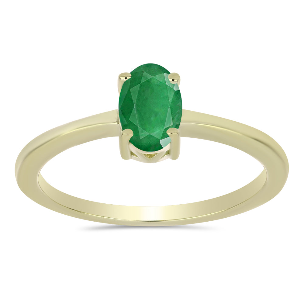 Pozlátený Strieborný Prsteň s so Zambijským Smaragdom