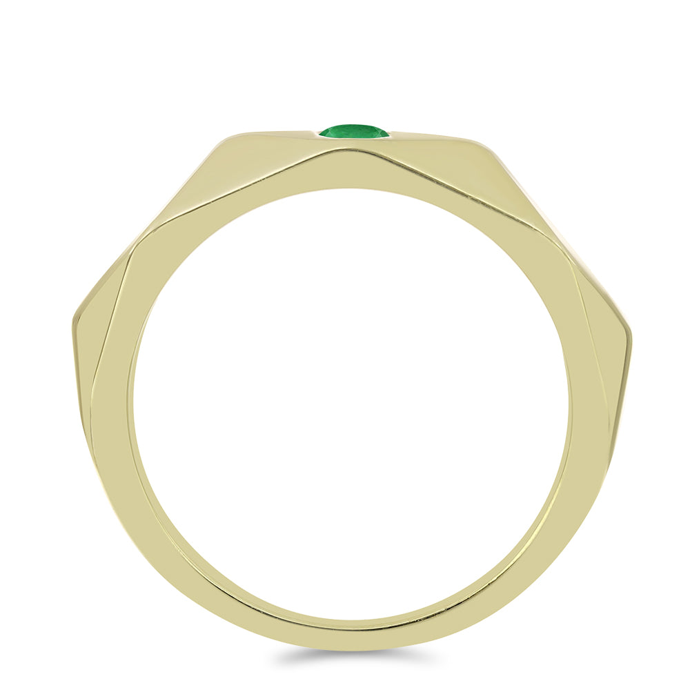 Pozlátený Strieborný Prsteň s so Zambijským Smaragdom