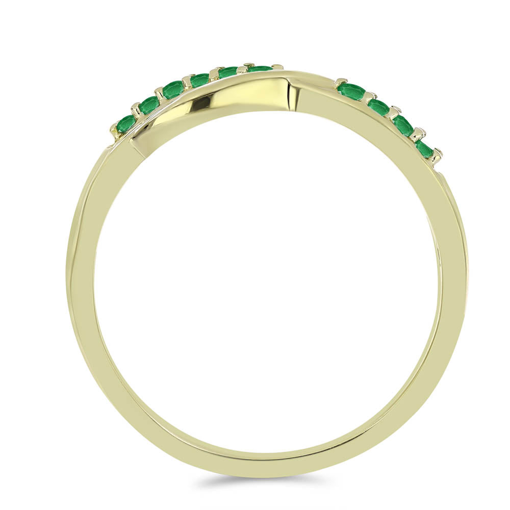 Pozlátený Strieborný Prsteň s so Zambijským Smaragdom 2 