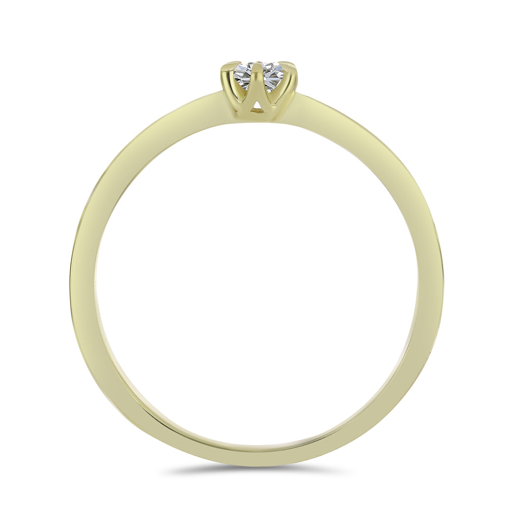 Pozlátený Strieborný Prsteň s Certifikovaný Diamantom pestovaný v laboratóriu 2 