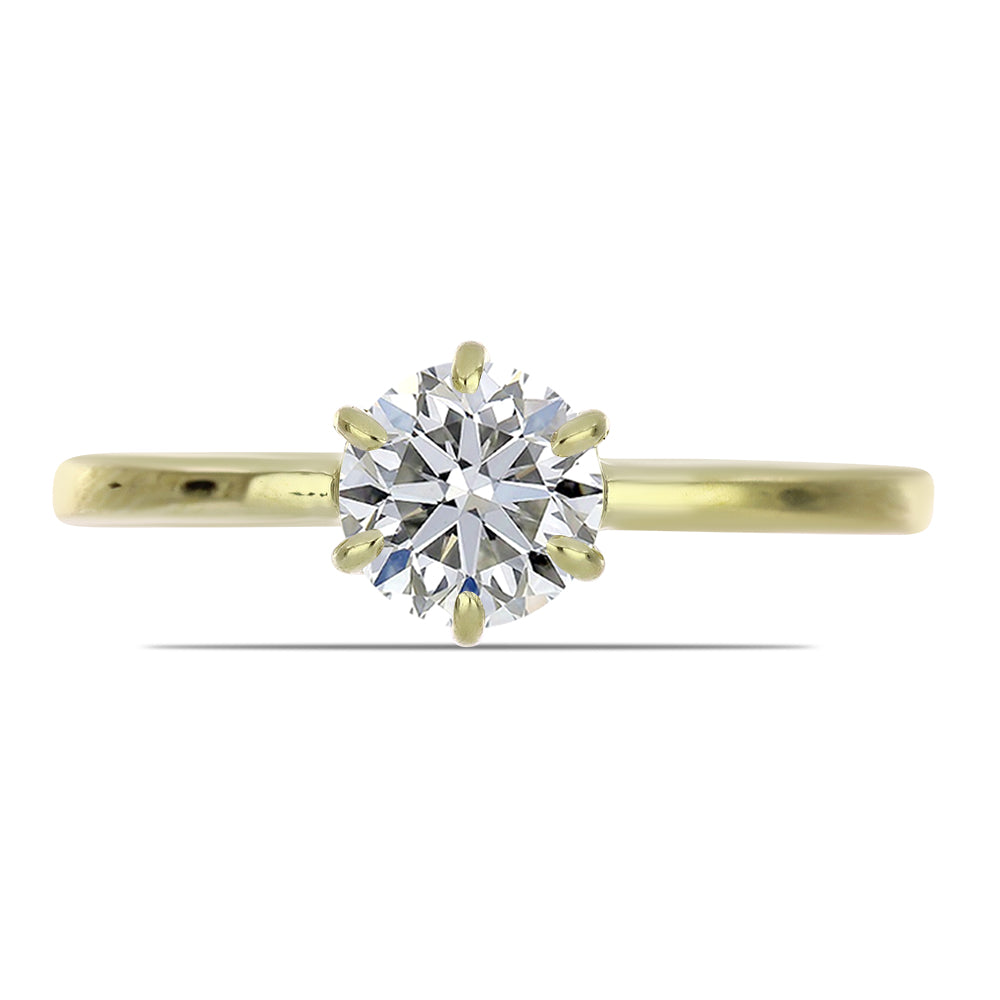 Pozlátený Strieborný Prsteň s Certifikovaný Diamantom pestovaný v laboratóriu