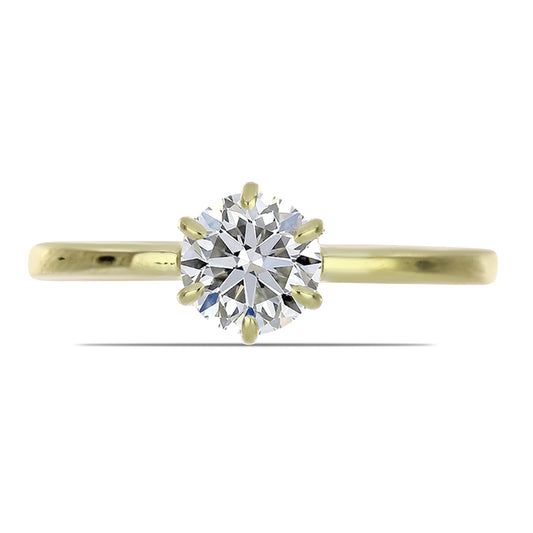 Pozlátený Strieborný Prsteň s Certifikovaný Diamantom pestovaný v laboratóriu