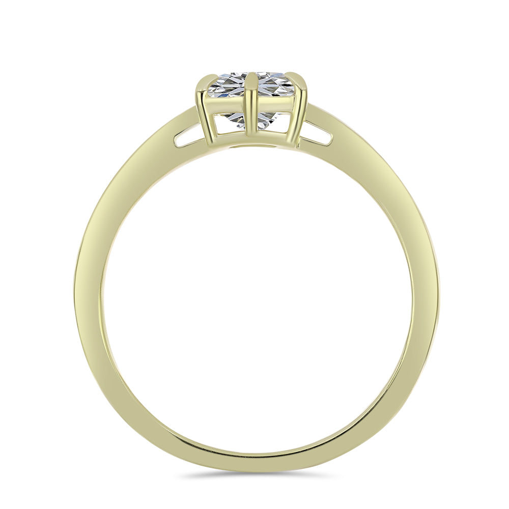 Pozlátený Strieborný Prsteň s Certifikovaný Diamantom pestovaný v laboratóriu 2 