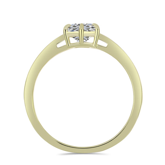 Pozlátený Strieborný Prsteň s Certifikovaný Diamantom pestovaný v laboratóriu