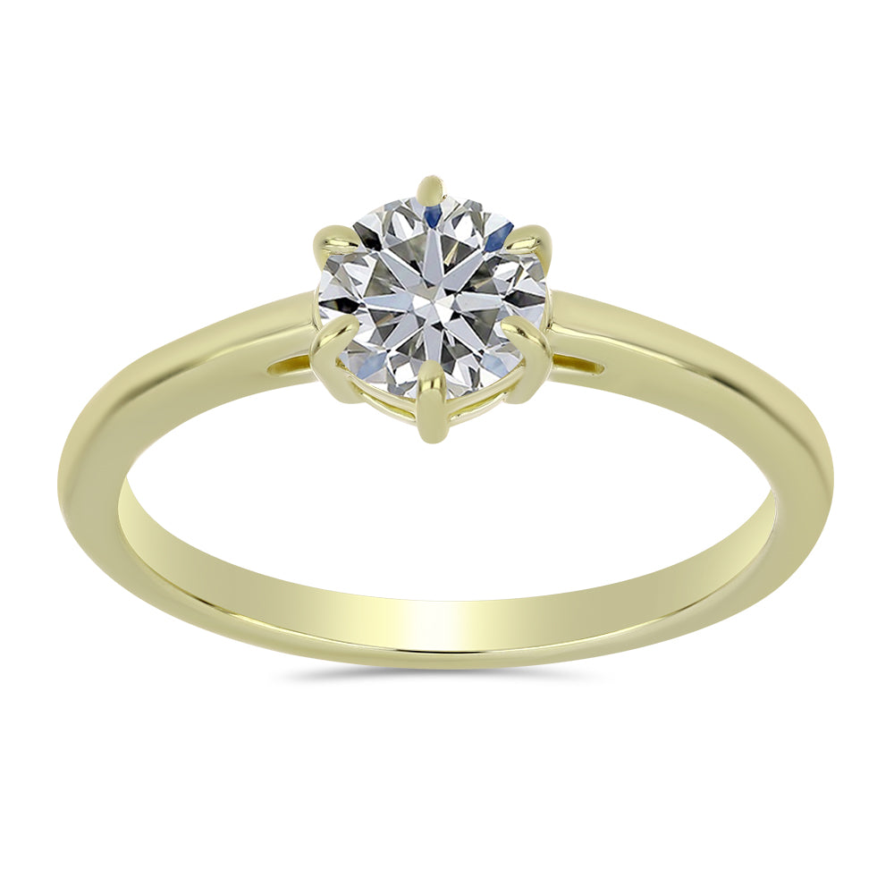 Pozlátený Strieborný Prsteň s Certifikovaný Diamantom pestovaný v laboratóriu 3 