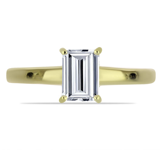 Pozlátený Strieborný Prsteň s Certifikovaný Diamantom pestovaný v laboratóriu