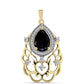 Pozlátený Strieborný Prívesok s Čiernym Ónyxom a Bielym Topásom