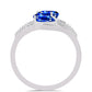 Strieborný Prsteň s Austrálskym Modrým Zafírom a Bielym Topásom