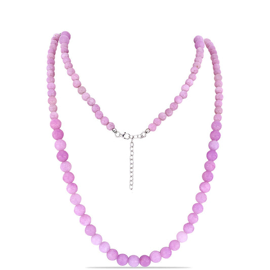 Strieborný Náhrdelník s Kunzitom z Pala