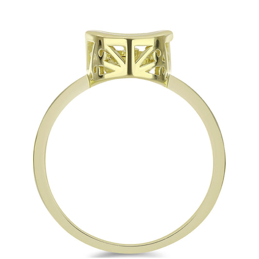 Pozlátený Strieborný Prsteň s Koňakovým Diamantom