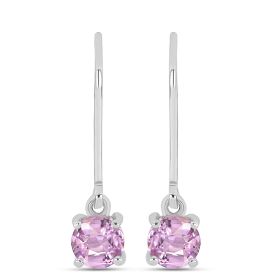 Strieborné Náušnice s Kunzitom z Pala