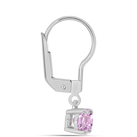 Strieborné Náušnice s Kunzitom z Pala