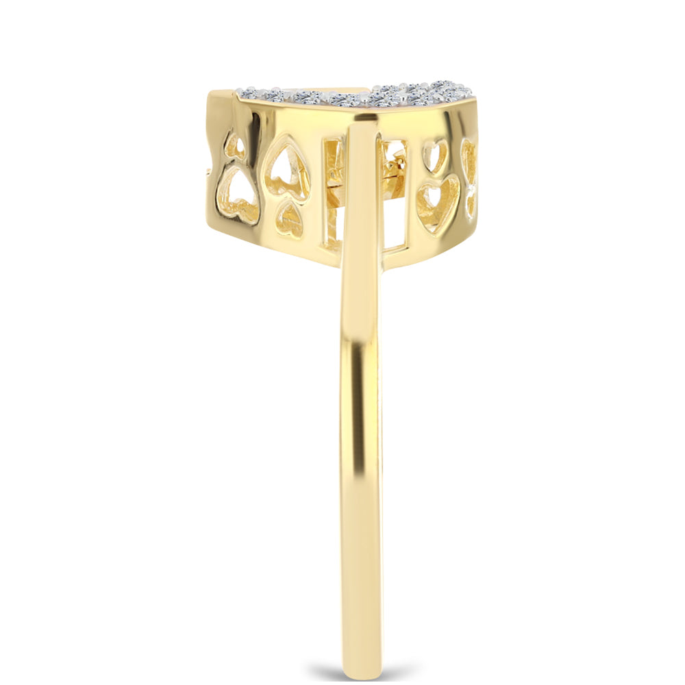 Pozlátený Strieborný Prsteň s Koňakovým Diamantom a Bielym Topásom 4 