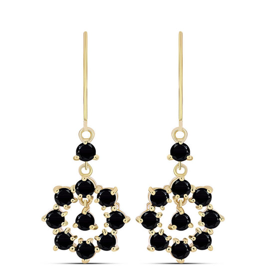 Pozlátené Strieborné Náušnice s Čiernym Ónyxom