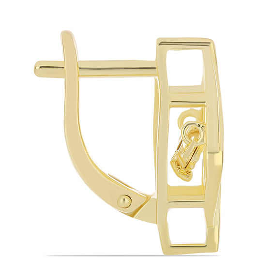 Pozlátené Strieborné Náušnice s Koňakovým Diamantom