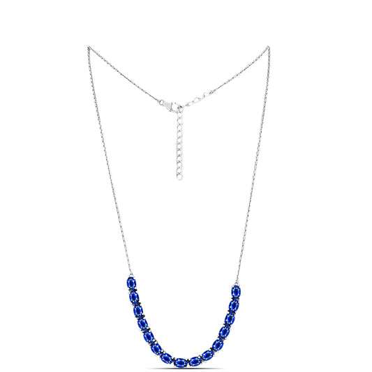 Strieborný Náhrdelník s Austrálskym Modrým Zafírom