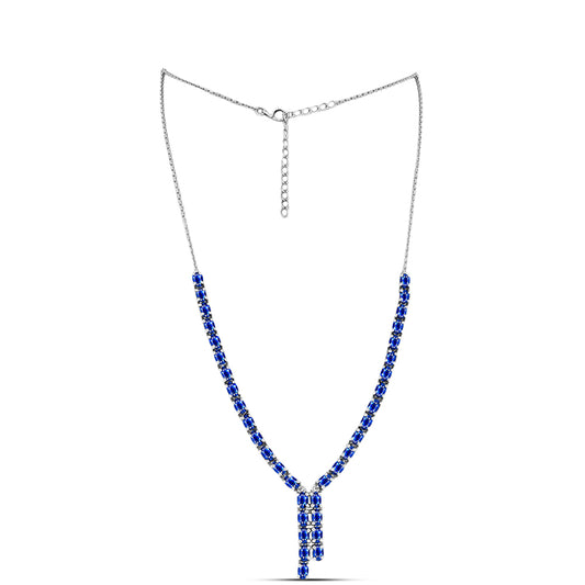 Strieborný Náhrdelník s Austrálskym Modrým Zafírom