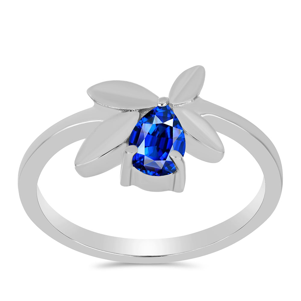 Strieborný Prsteň s Austrálskym Modrým Zafírom 3 