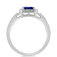 Strieborný Prsteň s Austrálskym Modrým Zafírom a Bielym Topásom