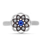 Strieborný Prsteň s Austrálskym Modrým Zafírom a Bielym Topásom