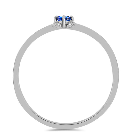 Strieborný Prsteň s Austrálskym Modrým Zafírom