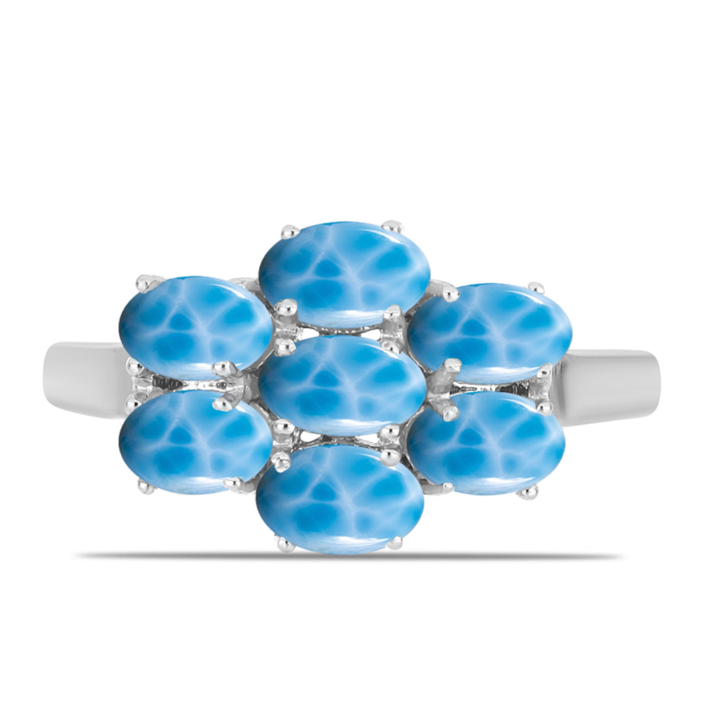 Strieborný Prsteň s Barahonským Larimarom 1 