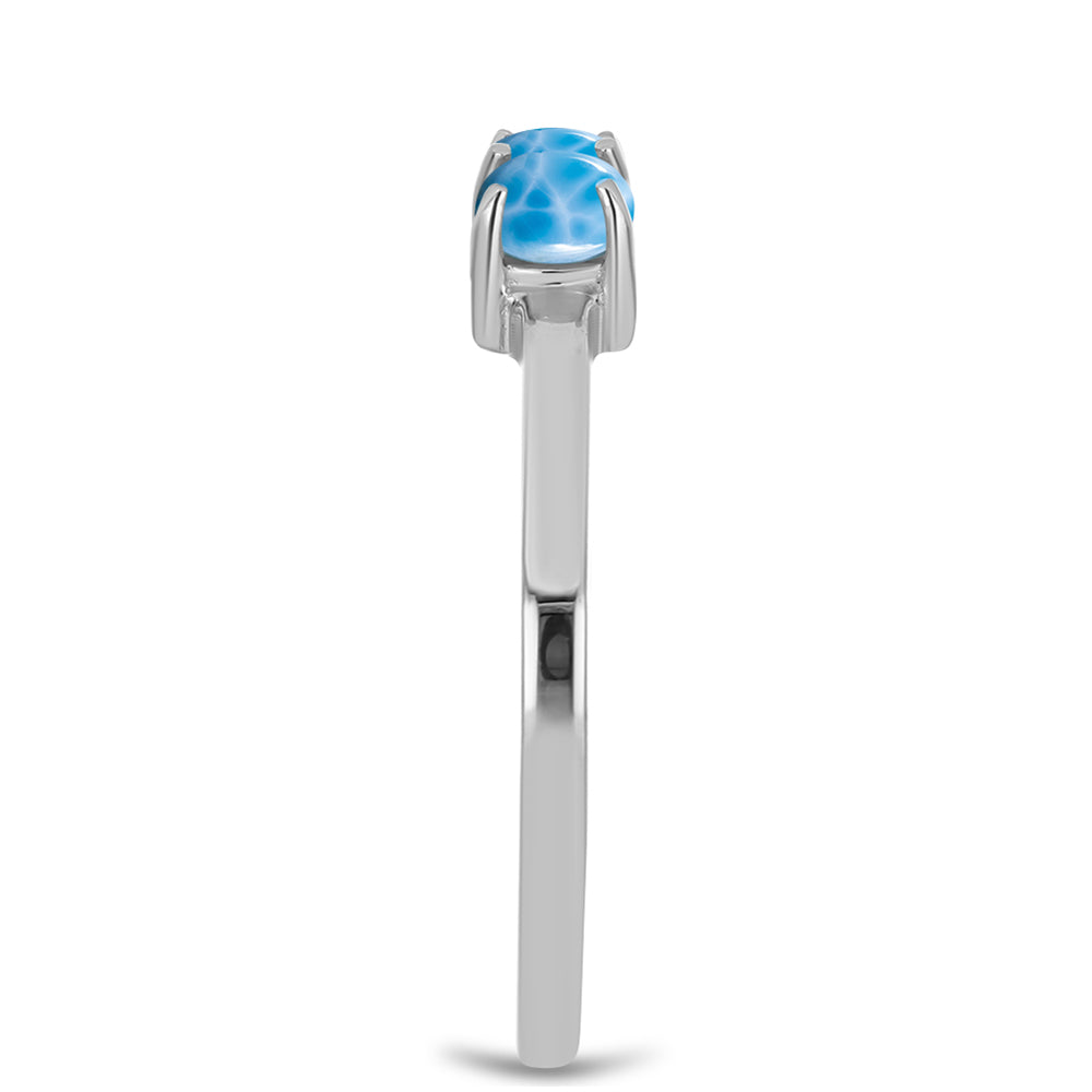 Strieborný Prsteň s Barahonským Larimarom 4 