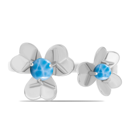 Strieborný Prsteň s Barahonským Larimarom