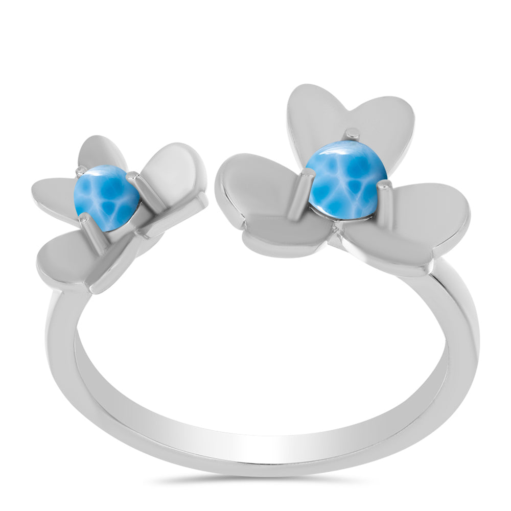 Strieborný Prsteň s Barahonským Larimarom