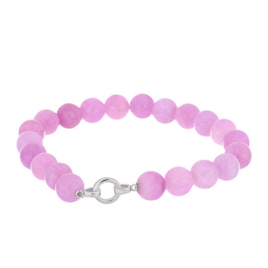 Strieborný Náramok s Kunzitom z Pala