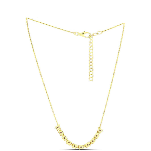 Pozlátený Strieborný Náhrdelník s Koňakovým Diamantom