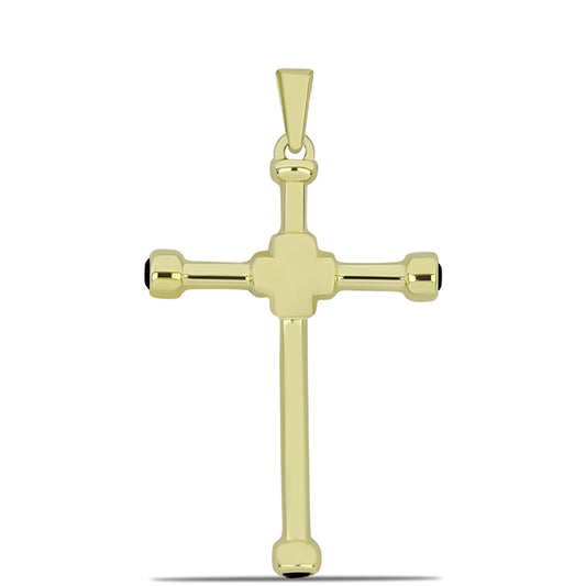 Pozlátený Strieborný Prívesok s Čiernym Ónyxom