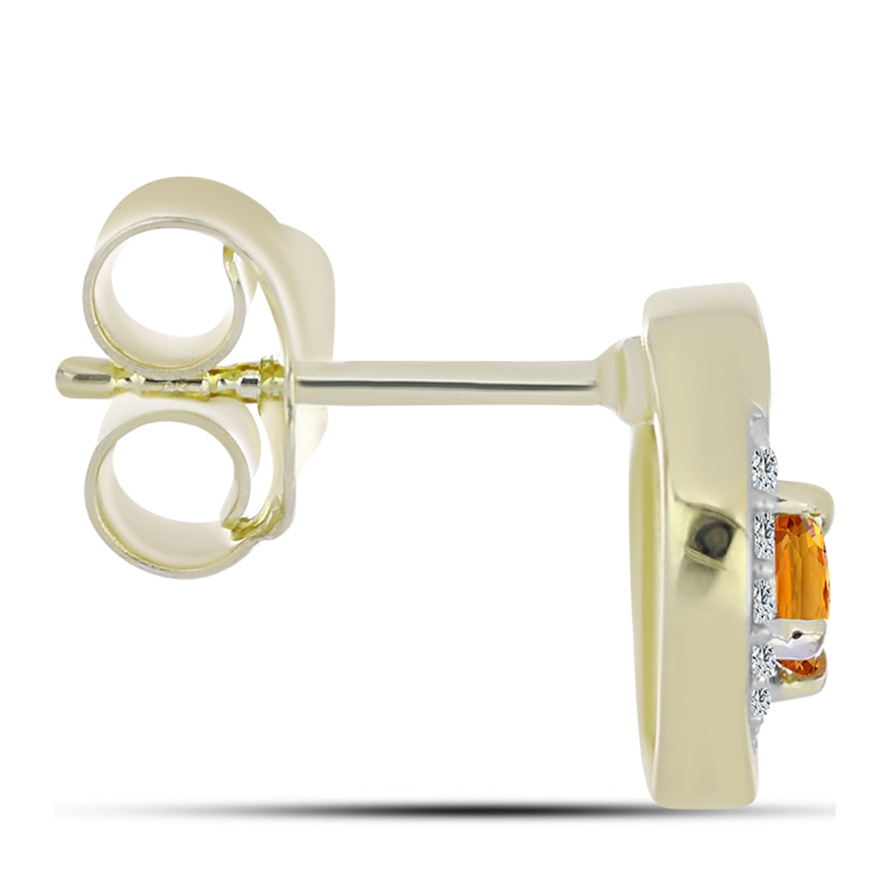 Pozlátené Strieborné Náušnice s Dúhovým Zafírom a Bielym Topásom 2 