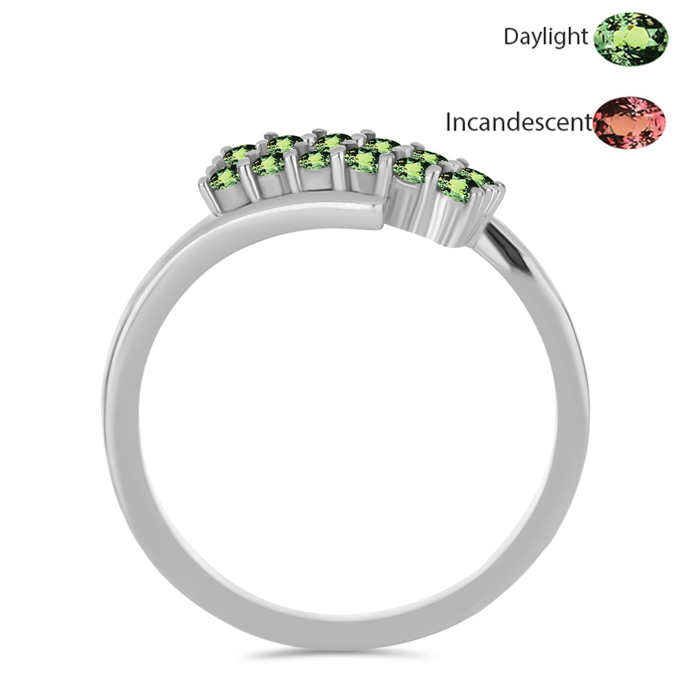 Strieborný Prsteň s Prírodným Alexsandritom 2 