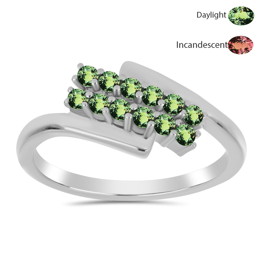 Strieborný Prsteň s Prírodným Alexsandritom 3 