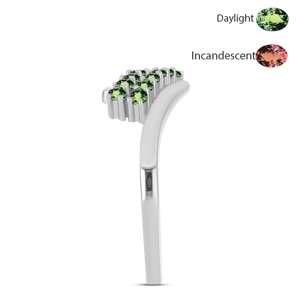 Strieborný Prsteň s Prírodným Alexsandritom