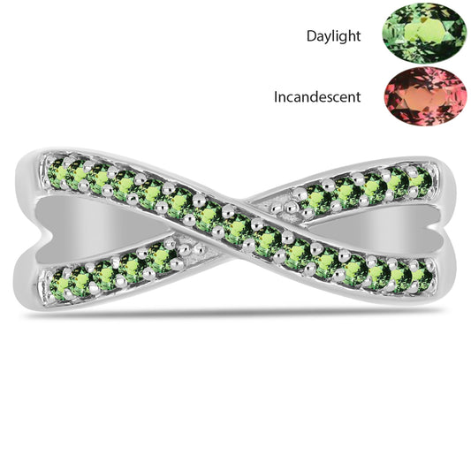 Strieborný Prsteň s Prírodným Alexsandritom