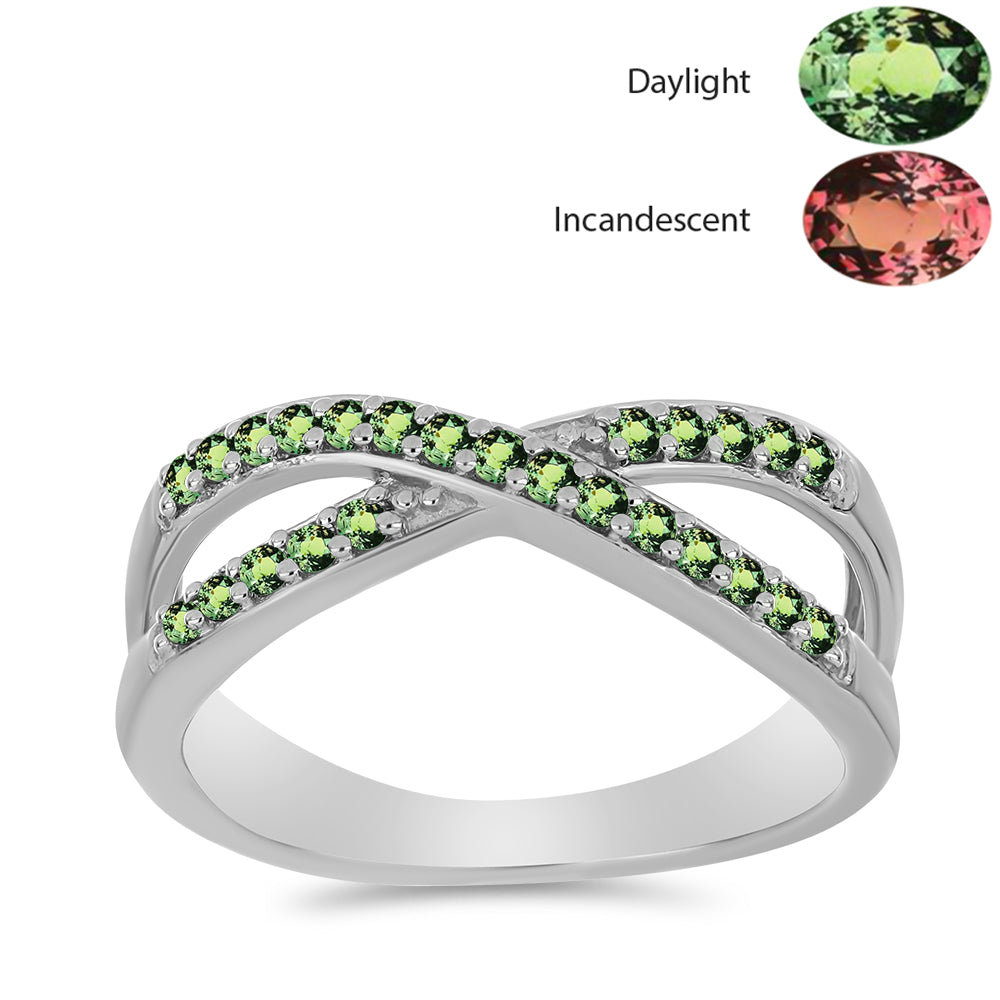 Strieborný Prsteň s Prírodným Alexsandritom 3 