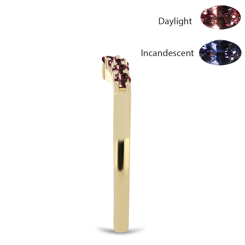 Pozlátený Strieborný Prsteň s Ivory Meňavým Granátom