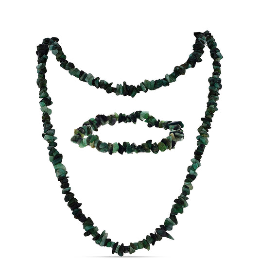 Nugetové Sada s Brazílskym Smaragdom ( Náhrdelník+Náramok )