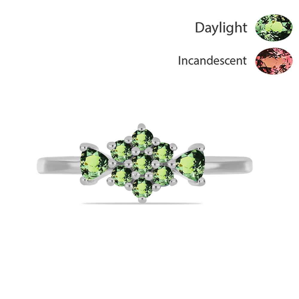 Strieborný Prsteň s Prírodným Alexsandritom