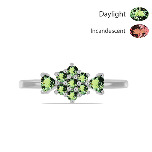 Strieborný Prsteň s Prírodným Alexsandritom