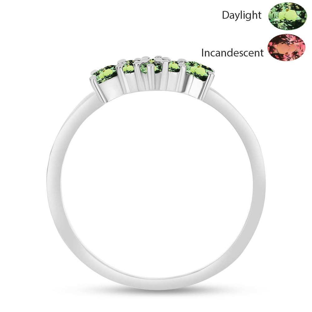 Strieborný Prsteň s Prírodným Alexsandritom