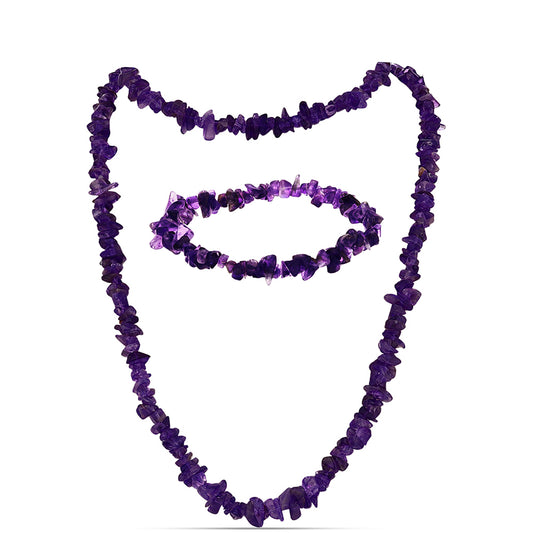 Nugetové Sada s Marockým Ametystom ( Náhrdelník+Náramok )